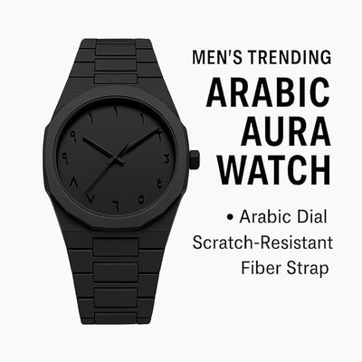 Unveil Timeless Prestige with the Black Arabic Aura Watch – Designed for the Modern Arab Gentleman
